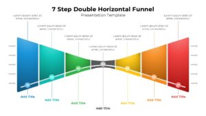 7 Step double horizontal funnel presentation slide