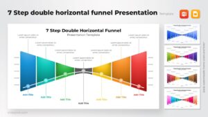 7 Step double horizontal funnel presentation template