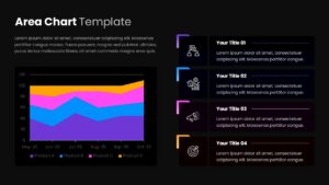 Area Chart PowerPoint Template Dark