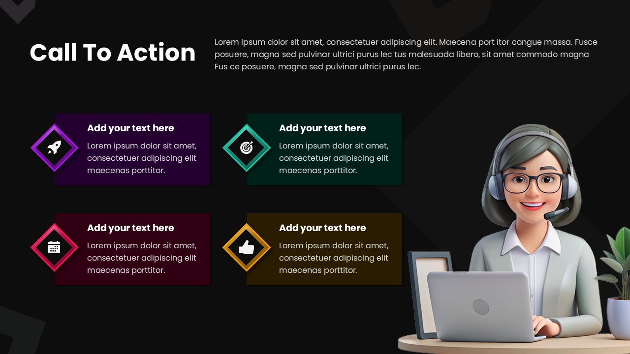 Call to Action Slide Dark