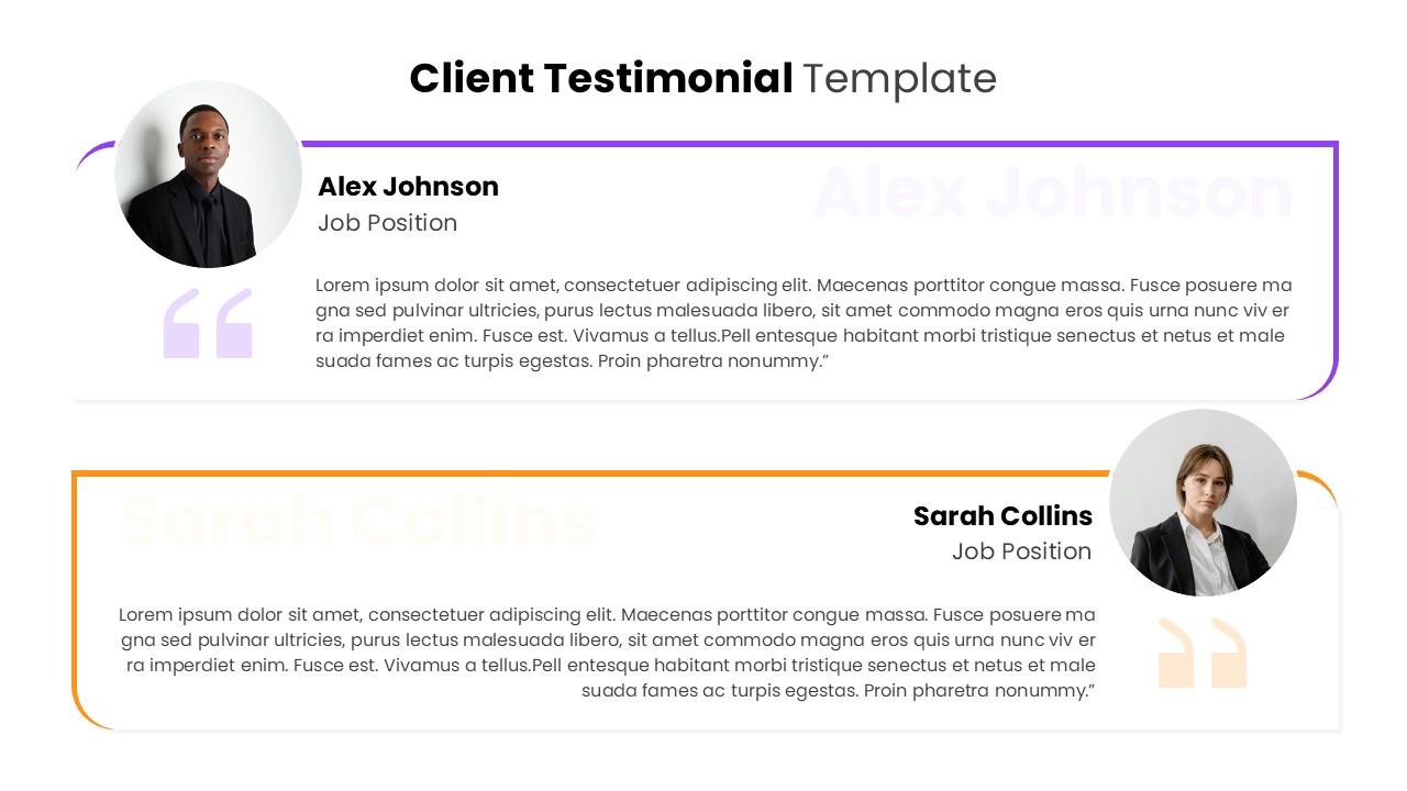 Client Testimonial PowerPoint Template