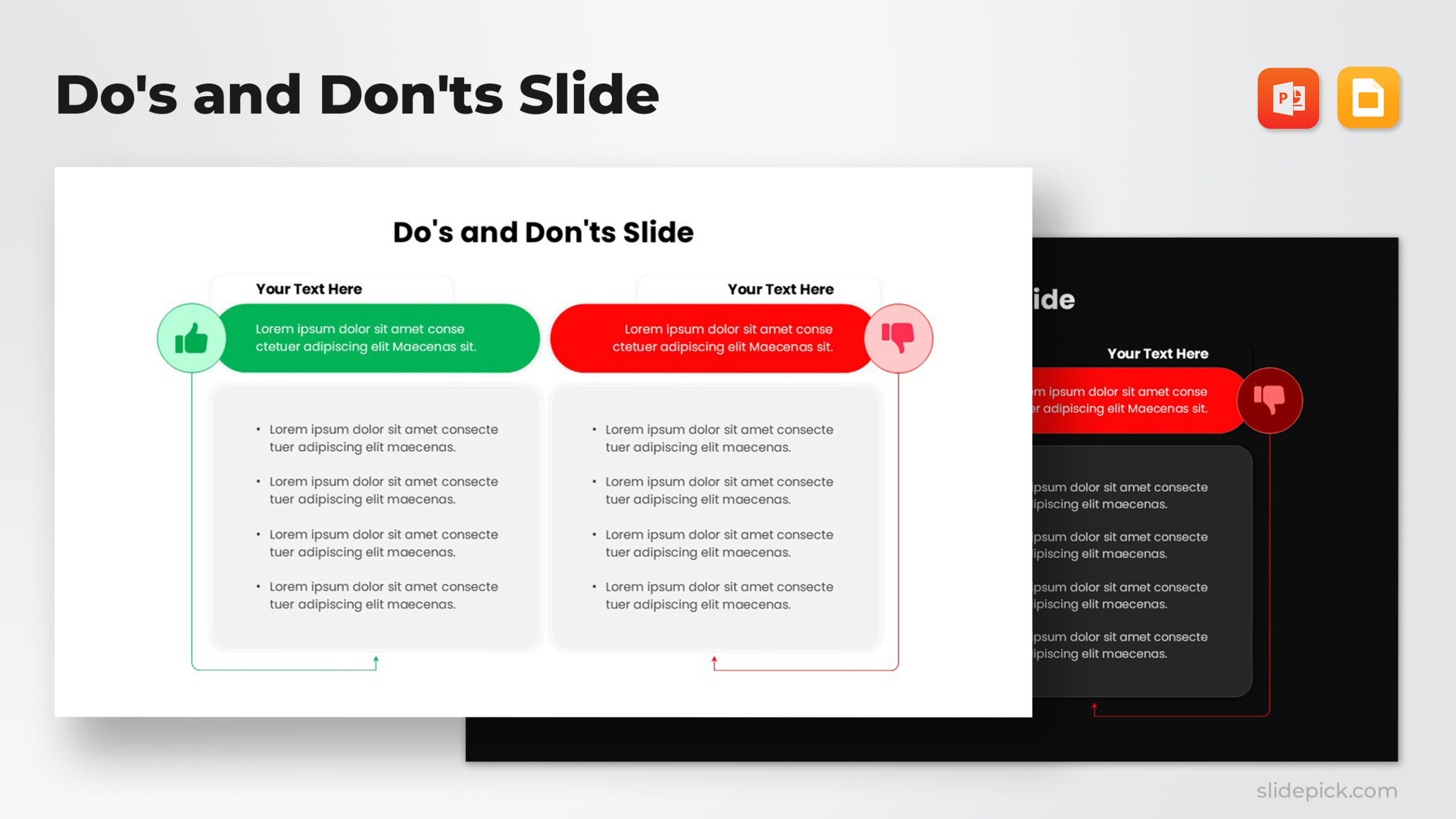Do's and Don'ts Slide Template