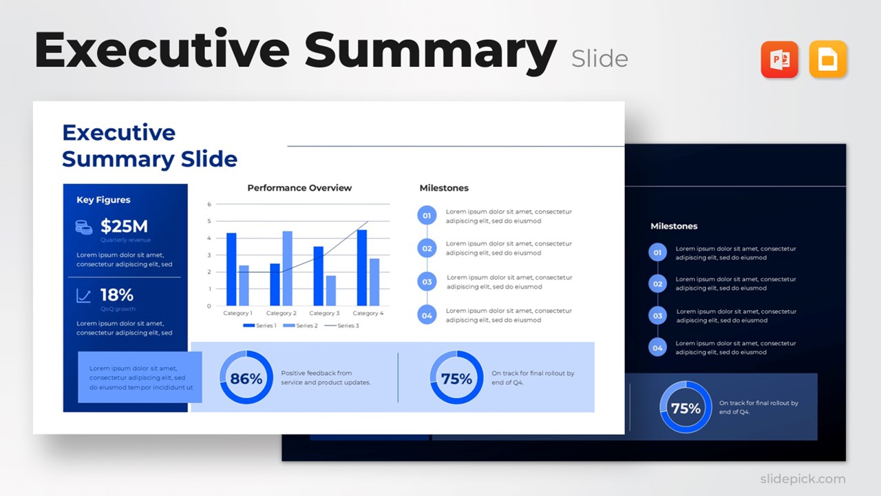 Executive Summary Slide Template