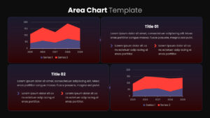 Free Area Chart Powerpoint Template Dark