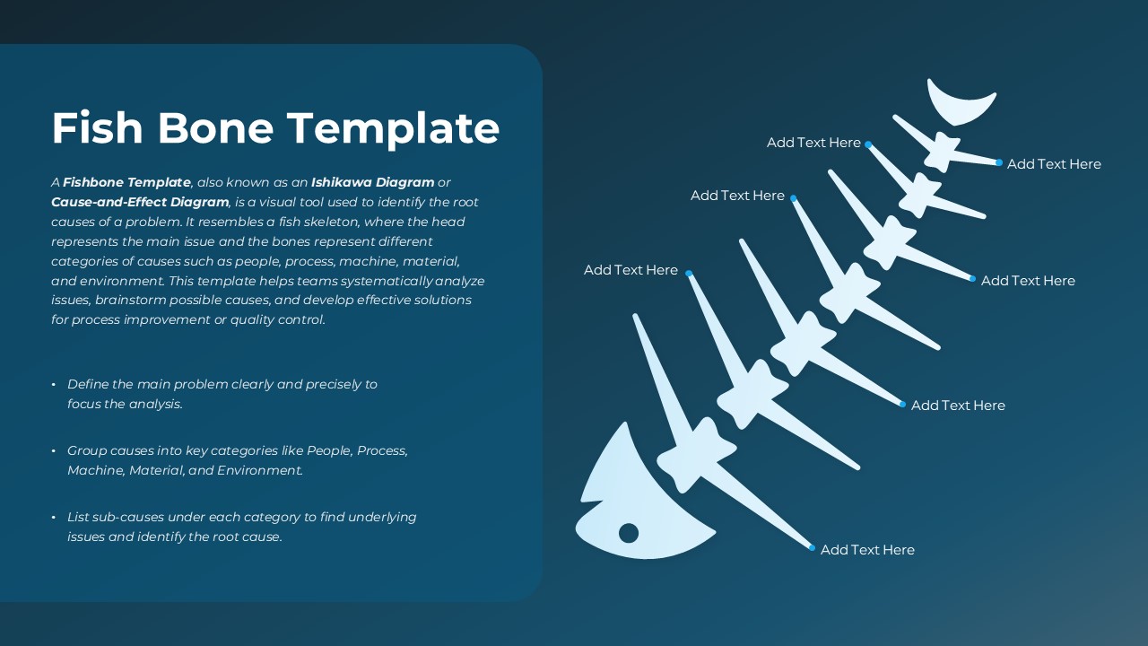 Free Fish Bone Template Dark