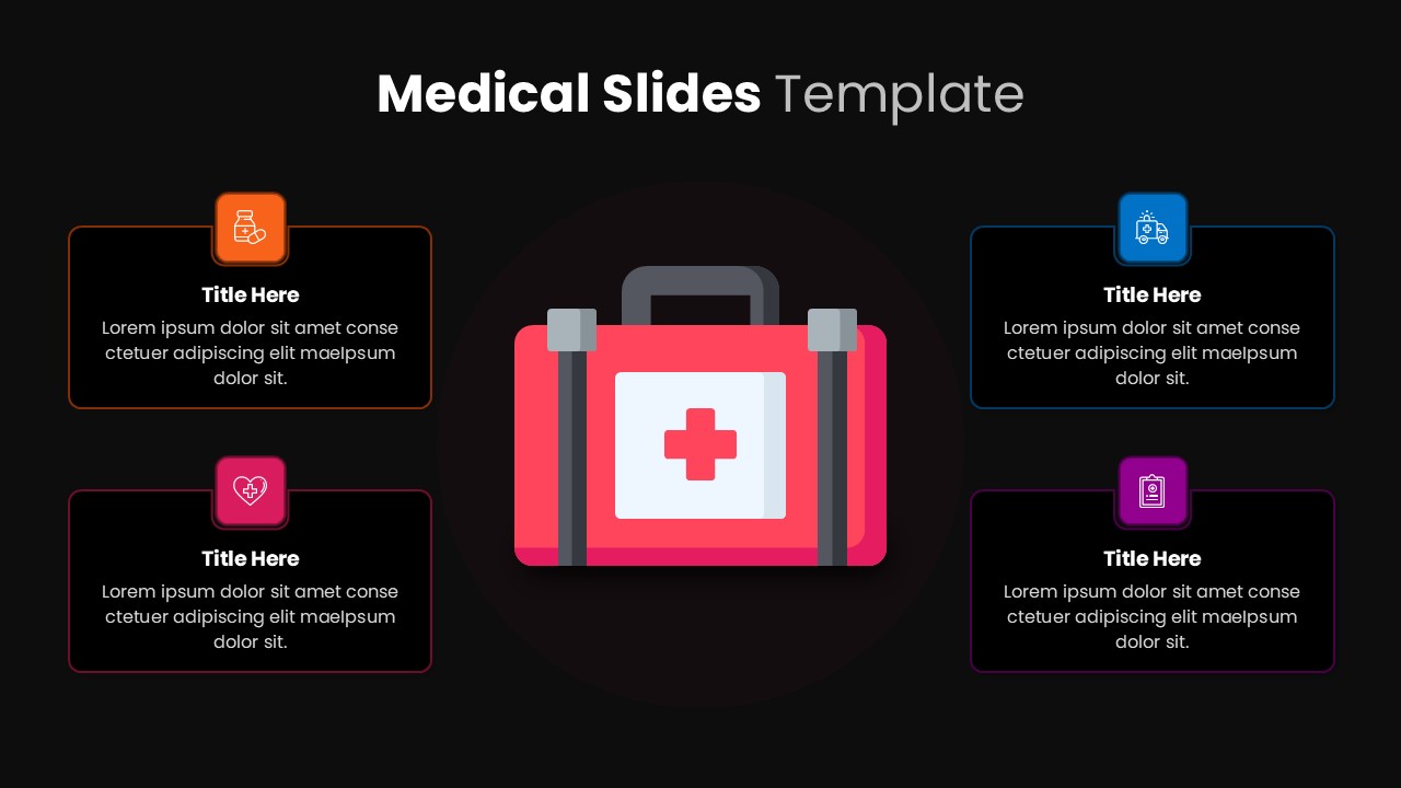 Free Medical PowerPoint Template Dark