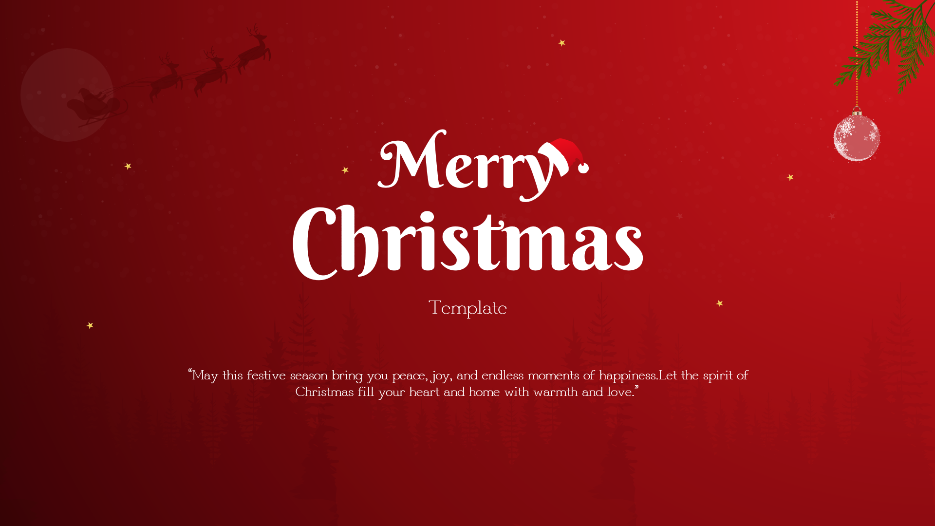 Free Merry Christmas Template