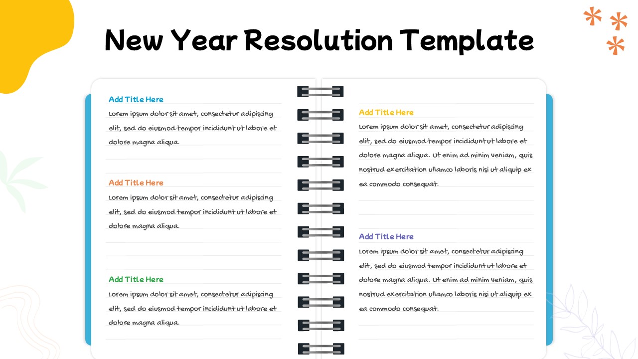 Free New Year Resolution Slide Template