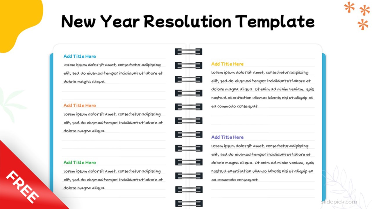 Free New Year Resolution Template