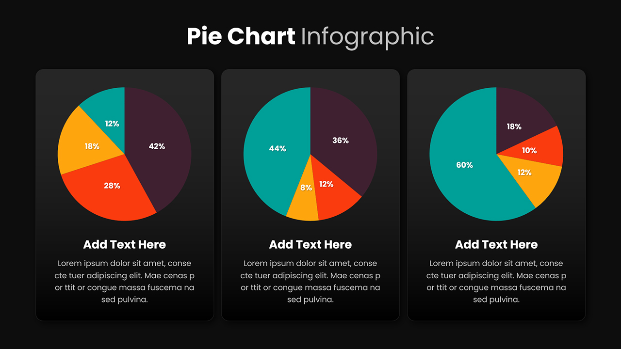 Free Pie Chart PowerPoint Template Dark