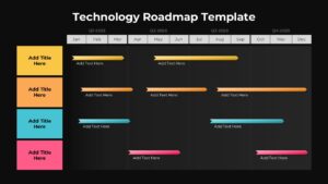 Free Technology Roadmap Template Dark