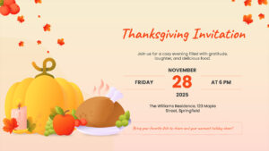 Free Thanksgiving Invitation PowerPoint Template
