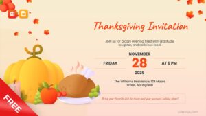 Free Thanksgiving Invitation Template