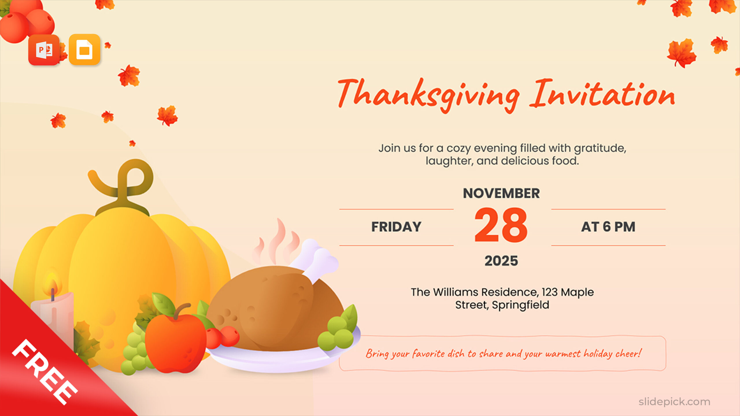 Free Thanksgiving Invitation Template