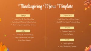 Free Thanksgiving Menu Slide