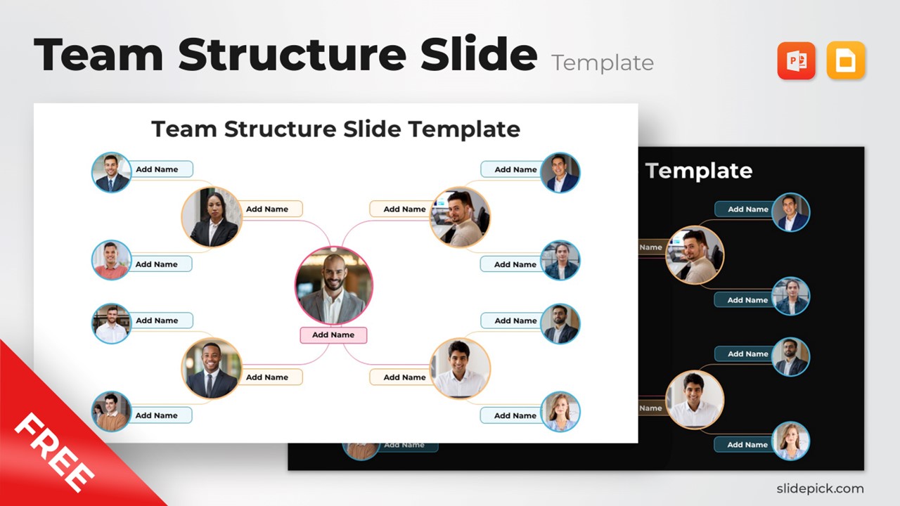 Free team structure slide template