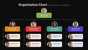 Organization Chart PowerPoint Dark Template