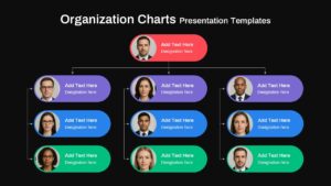 Organizational Chart PowerPoint Dark Template
