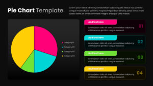 Pie Chart PowerPoint Template Dark