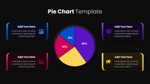 Pie Chart PowerPoint Template Dark