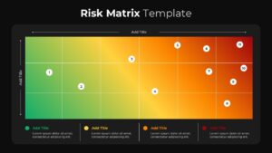 Risk Matrix Slide Template Dark