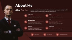 About Me PowerPoint Dark Template