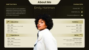 About Me PowerPoint Dark Template