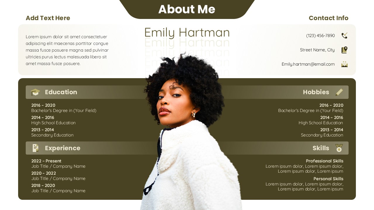 About Me Slide Template