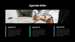 Agenda Slide Template Dark