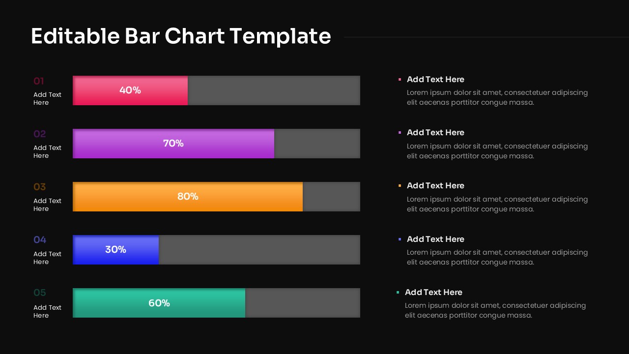 Bar Chart Template Dark