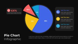Dark Pie chart Powerpoint