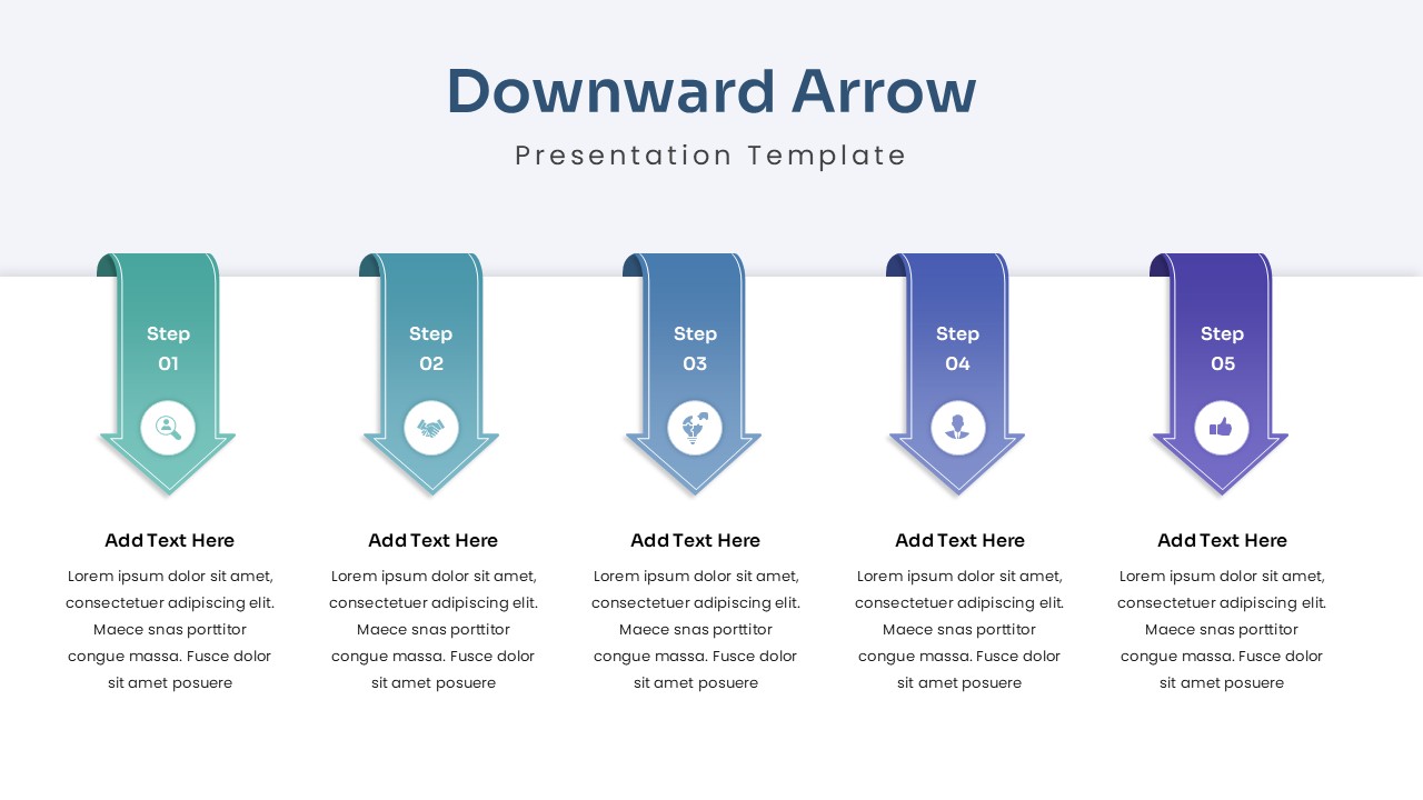 Downward Arrow Template to create process flow