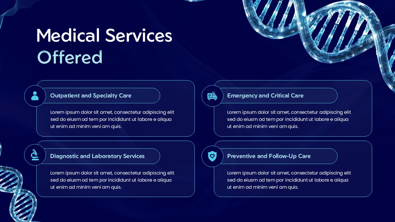 Editable Medical Services Slide for PowerPoint