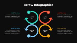 Free Arrow infographics Dark Slide
