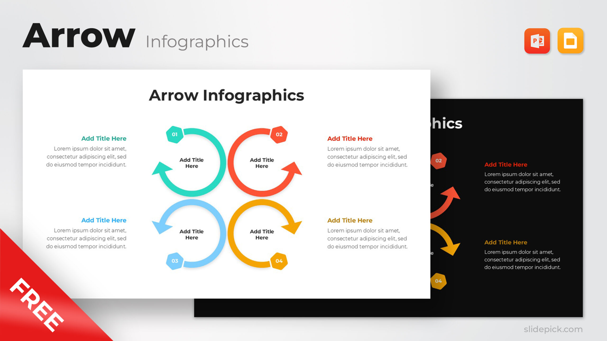 Free Arrow infographics Template