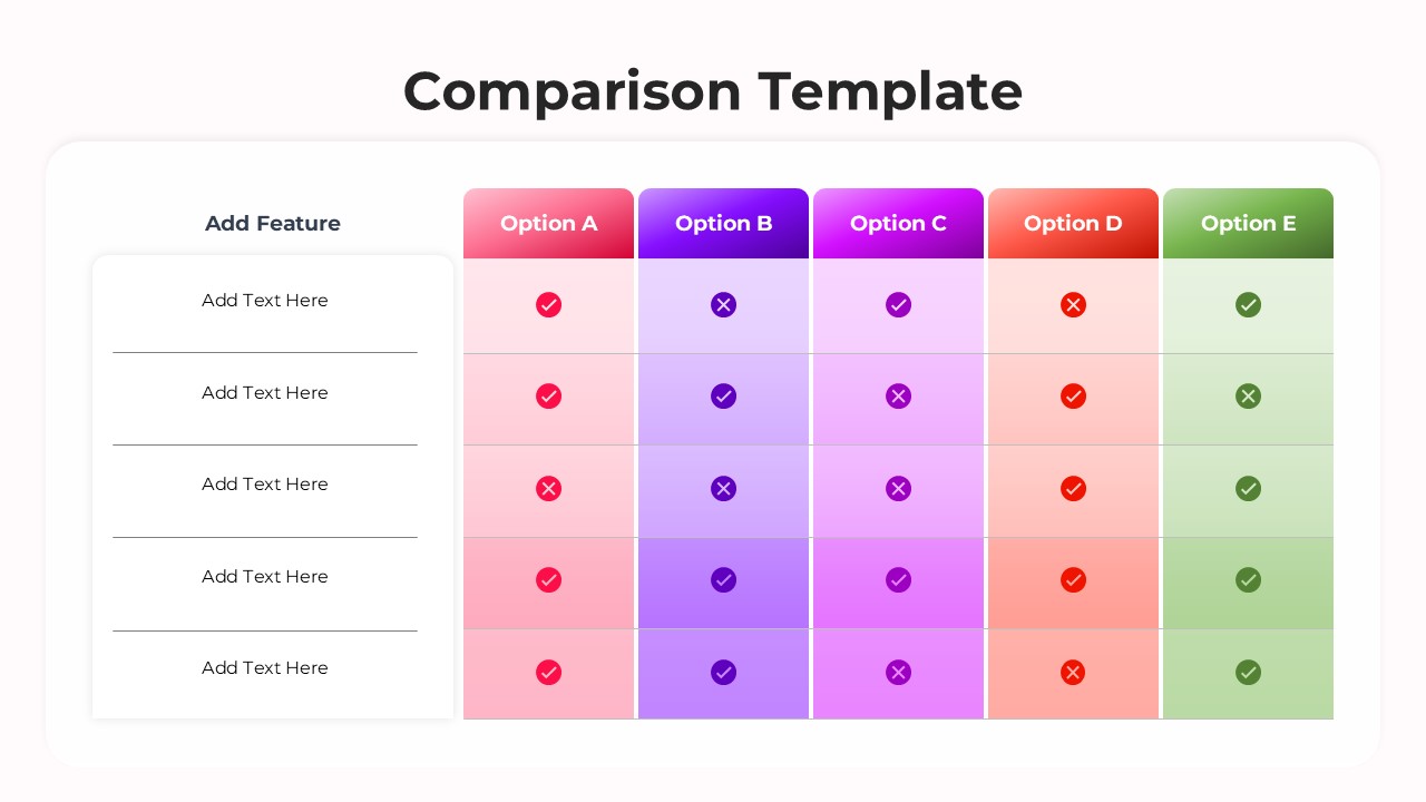 Free Comparison Infographic Slide for PowerPoint