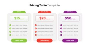 Free Pricing Table Powerpoint Template