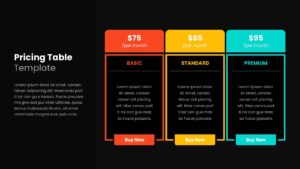 Free Pricing Table Template Dark