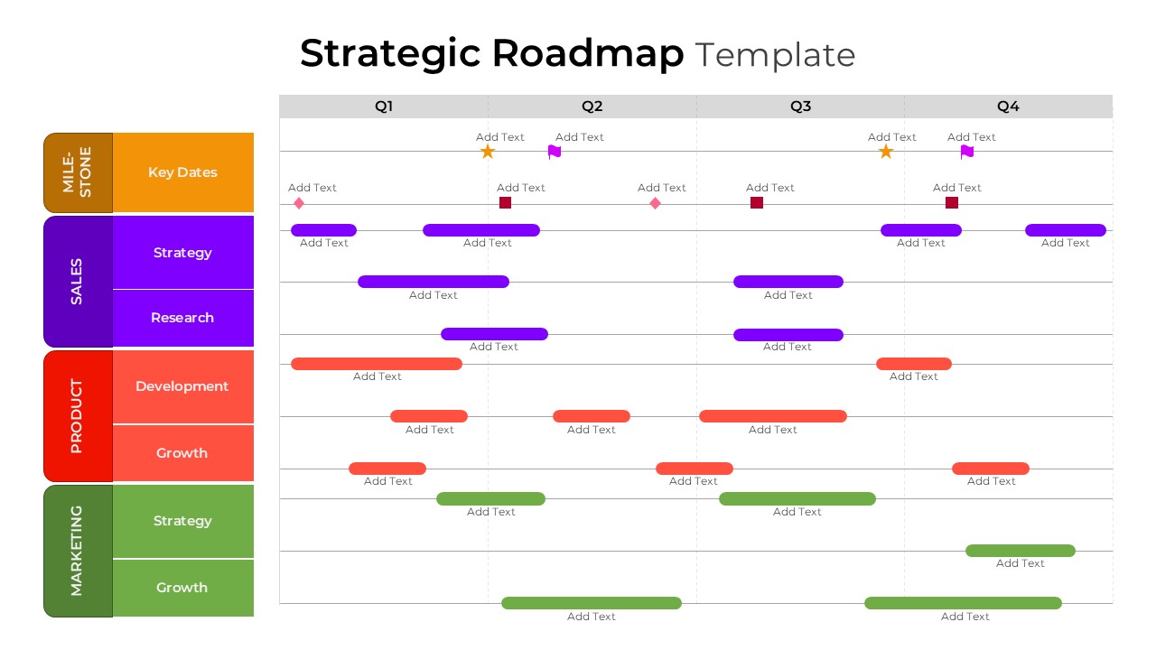 Free Strategic Roadmap Slide Template