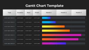 Gantt Chart Template Dark