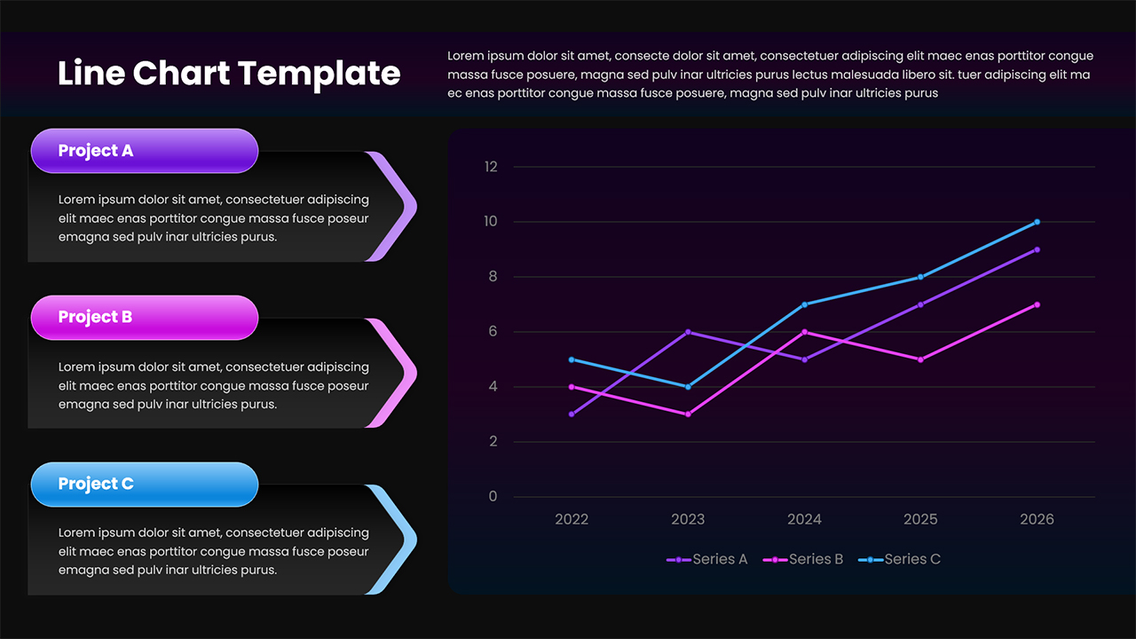Line Chart Slide for PowerPoint