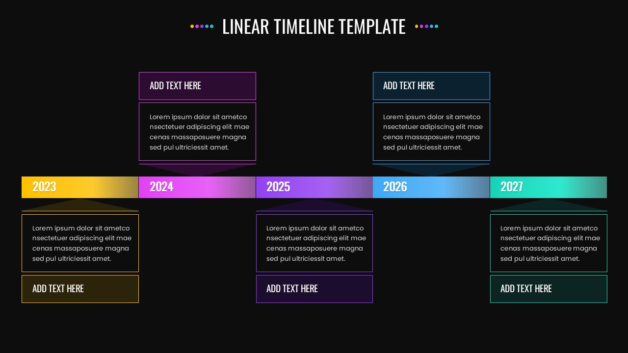 Linear Timeline Dark Template