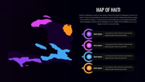Map of Haiti Dark Template