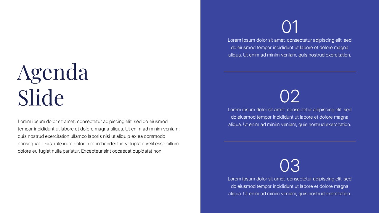 McKinsey Presentation Free Agenda Slide