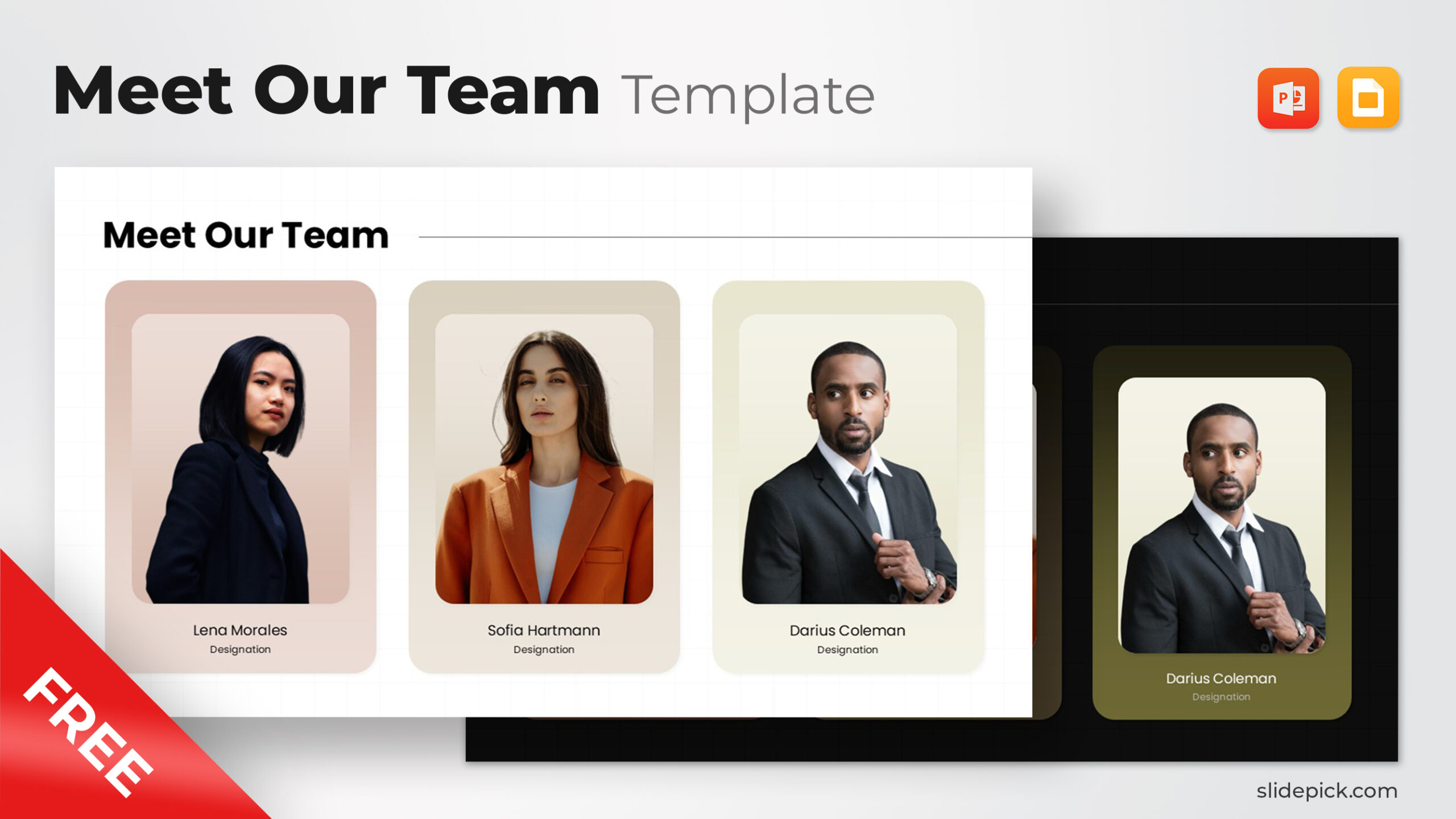 Meet Our Team PowerPoint Template