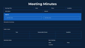 Meeting Minutes Dark