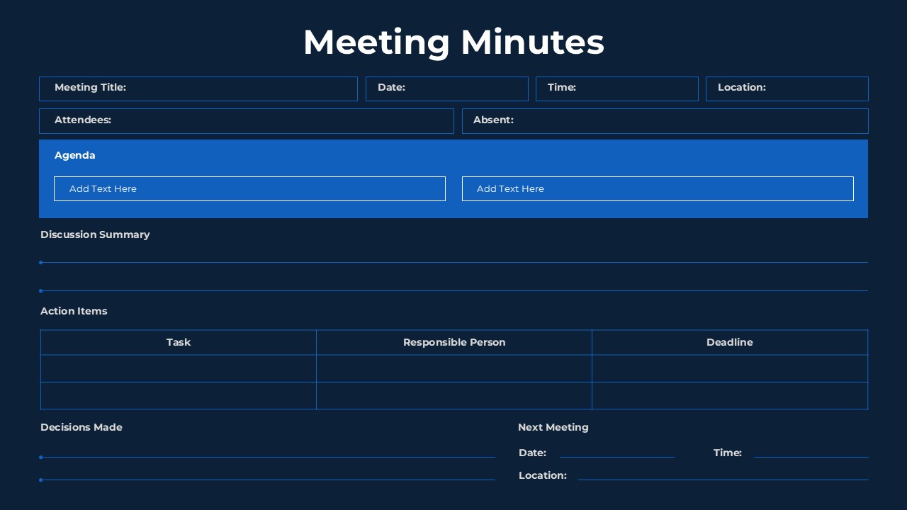 Meeting Minutes Dark