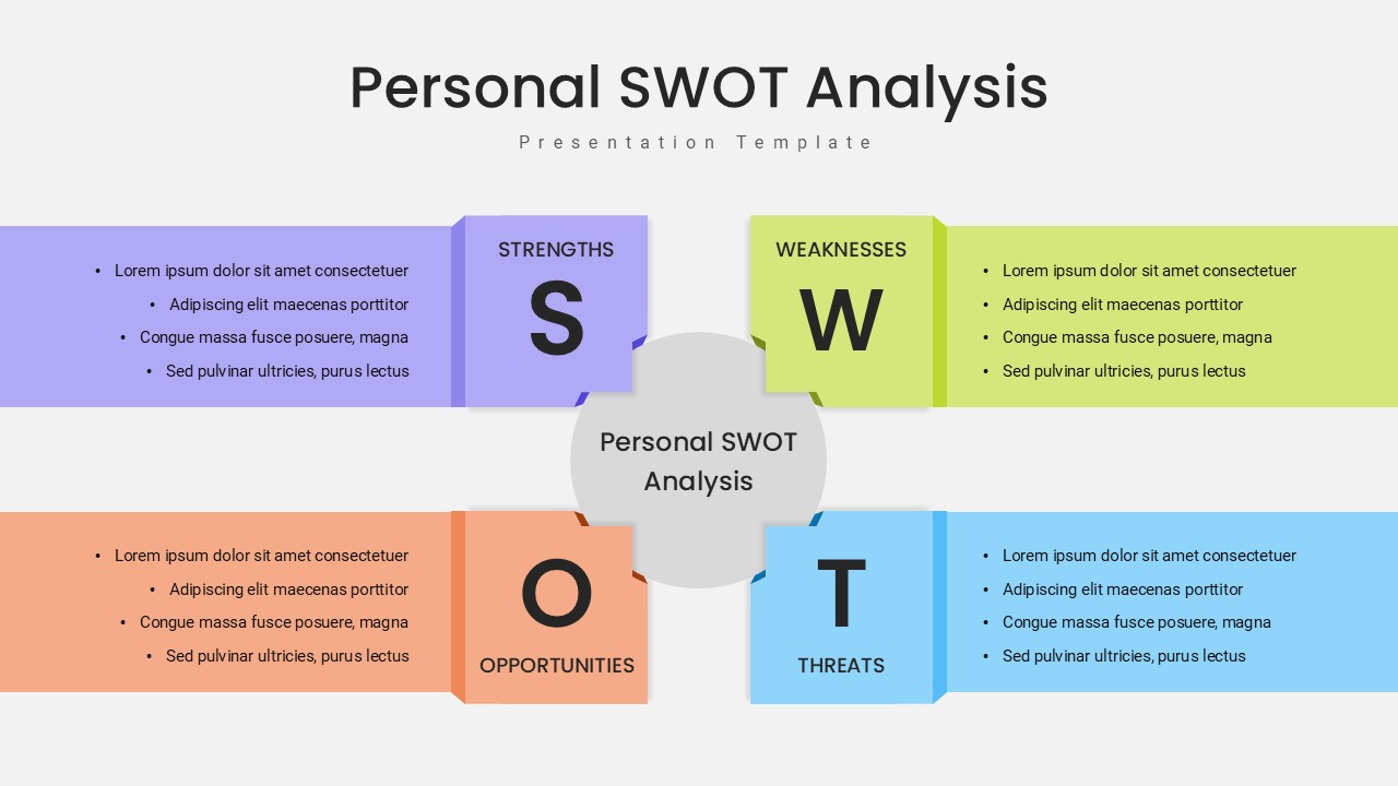 Personal SWOT Analysis Template for Presentations