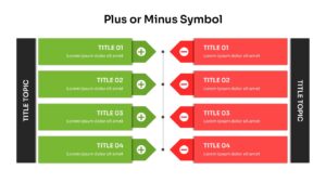 Plus or Minus Symbol PowerPoint Template