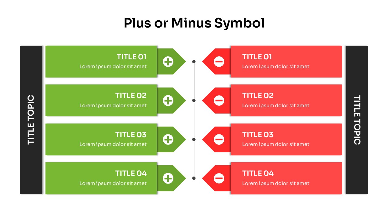 Plus or Minus Symbol PowerPoint Template